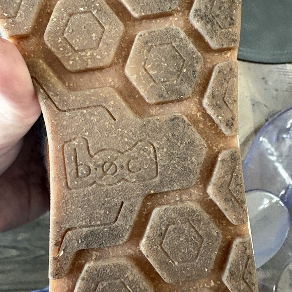 BOC Born Boots Womens 8-9 Kara Ankle Chelsea Booties Gray Faux Wool Pull On - Picture 6 of 9